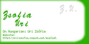 zsofia uri business card